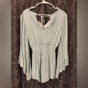 Pink Lily I KEEP HOPING Mint Romper Size Small - NEW WITHOUT TAGS